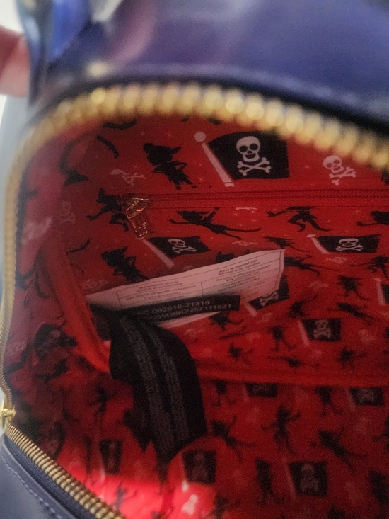 Lounge Fly Disney Blue Peter Pan Mini Backpack with Hook and Tinker Bell Art main image 5